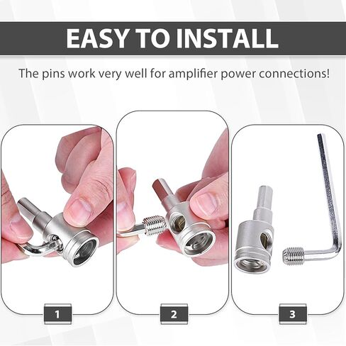 Amp Input Reducer 4 Gauge to 8 Gauge (4PCS) Car Stereo Audio AWG Pin Power Ground Wire Reducer 4PCS in Kuwait