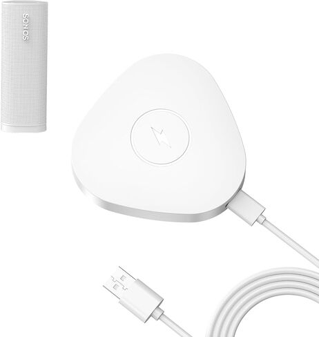 Wireless Charger Compatible with Sonos Roam Gen 2nd/1st, Magnetic Charging Base, Power up Charging Dock for Portable Bluetooth Speaker for Sonos Roam SL(White) in Kuwait