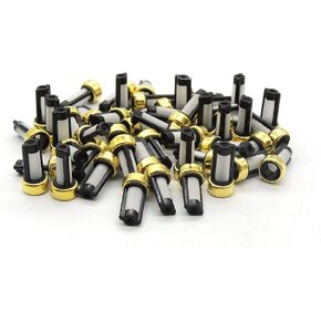 HiSport Fuel Injector 101 Micron Baskets Filter [6mm x 3mm x12mm] Universal Repair Seal Kits [50 Pcs]