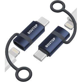 [MFi Certified] Lightning to USB C Adapter 65W PD Fast Charging Compatible with iPhone 16/Pro/Plus/Pro Max iPhone 15/Pro/Plus/Pro 2 Pack