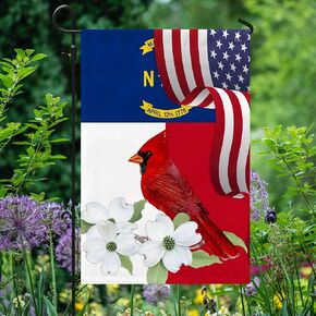 FLAGWIX American Flag - Maryland Black-eyed Susan Flower and Baltimore Oriole Bird MLN1141Fv2, Garden Flag (11.5" x 17.5") - USA Flags Premium Polyester - Decorative Indoor Outdoor Flag