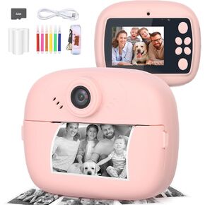 Mafiti Kids Camera Instant Print, Kids Camera Toy with 48MP Photo 1080P Video 32GB Card, Christmas Birthday Gift for 3-12 Year Old Girls Boys (Blue)