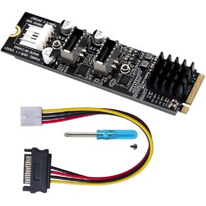 xiwai 5Gbps USB 3.1 Type-E to USB 3.0 19/20Pin Dual Ports Splitter HUB, 10Gbps USB 3.1 Type-E Front Panel Socket to NVME NGFF M-Key Express Card Adapter for Motherboard (NVME to USB3.1 Type-E+Type-E)