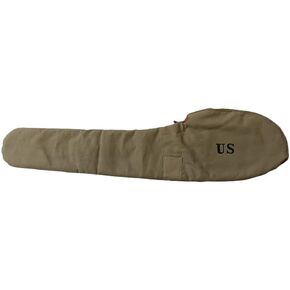 War Equine Militaria Army WWII US M1 Garand 1943 Canvas Carry Case with Carry Strap Fleece Lining - Khaki Color
