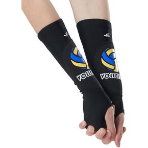 HiRui Volleyball Arm Guards Arm Sleeves, Passing Forearm Sleeves with Protection Pads and Thumb Hole for Kids Youth Women Men