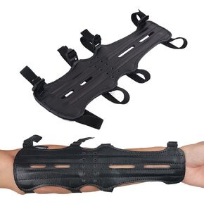 TOPARCHERY 12" Cow Leather Arm Guard Protector with 4 Adjustable Straps
