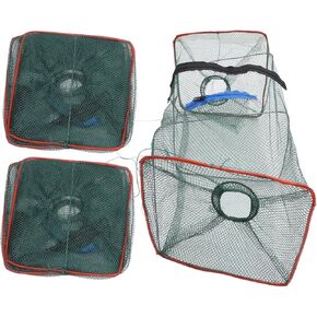 3Pcs Outdoor Crab and Lobster Trap Portable Crawfish Bait Cast Net for Fishing Easy to Use Fishing Accessories for Catching Crabs and Lobsters