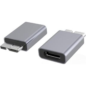 USB C to Micro B Adapter,Fast Charge Type C to Micro B Cable Adapter, Micro B USB 3.0 to USB C 3.1 Adapter for External Hard Drive Disk Portable SSD HDD Cable Adapter (2 Pack)