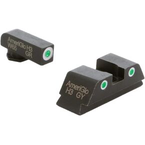 AMERIGLO Classic Series - Three-Dot Tritium Design Glock Set - Fits Gen 1-4 10mm/.45/.357Gen 1-4 10mm/.45/.357