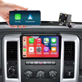Radio Upgrade for Dodge Ram 1500 2500 3500 2009/2010/2011/2012,Car Stereo Replacement with Carplay & Android Auto 10 Inch Touch Screen Bluetooth GPS Navigation(Free Reverse Camera Included)