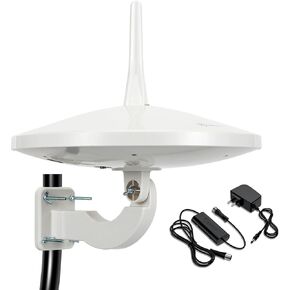 Outdoor TV Antenna - ANTOP AT-415B 360°Omni-Directional TV Antenna - 65 Miles Range with VHF&UHF 4K Ready HDTV Antenna for Outdoor/Attic/RV Use