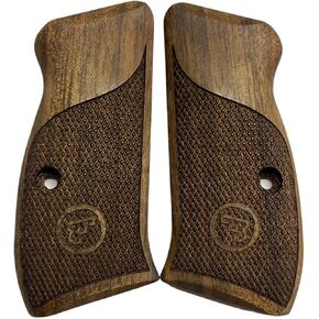 CZ 75 Compact Replacement Grips - Root Walnut Fit 85, CZ P-01, CZ 75 D, P100, C100, T100, PCR Compact