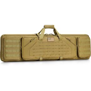 CVLIFE 36" 42" Soft Rifle Case Tactical Double Long Gun Bag,with Lockable Zipper and Backpack Strap,Rifle Backpack Rifle Bag Gun Case for Outdoor Hunting Shooting Range