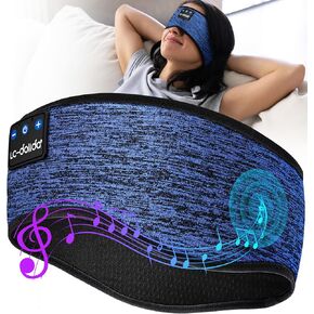 LC-dolida Sleep Headphones Bluetooth Music Wireless Band Headphones with Thin HD Stereo Speakers Perfect for Side Sleepers, Sport, Yoga, Travel