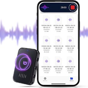 Voice Recorder with Playback, 128G Voice Activated Recorder, Magnetic Digital Voice Recorder, Portable Audio Recorder for Work, Lectures, Meetings, Interviews