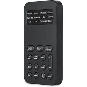 Voice Changer, Portable Handheld Mini Voice Changer Device, 8 Sound Effects Adjustable Voice, Gaming Live Streaming Calling Sound Card for Mobile Phone PC