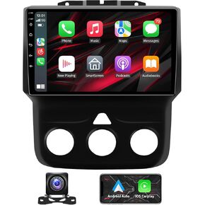 4GB+32GB Andorid13 Car Radio for Dodge Ram 2013 2014 2015 2016 2017 2018 1500 2500 3500 with Wireless CarPlay&Android Auto 9.2 Inch HD Touchscreen Support FM GPS SWC