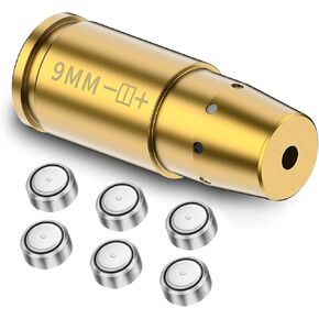 9MM/ .243 .308/6.5MM/300BLK 7.62x35mm/.44mag/30-06/25-06/270 Cal Rem Gauge Bore Sight Red Dot Boresighter with Batteries