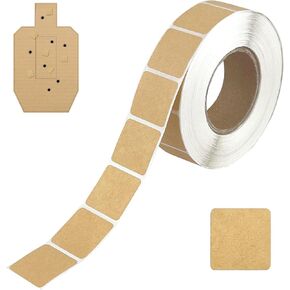 1000/3000 Pcs Self-Adhesive Target Pasters - 0.87" Square Target Stickers for USPSA, IPSC, IDPA, Competitive Shooting, and Target Practice - Black/Brown