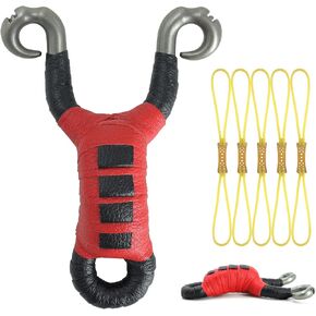 SlingShots Set High Velocity Powerful Sling Shots for Hunting, Adult Man Outdoor Stainless Steel Slingshots Pocket Shooting Slingshot+ 5 x Slingshot Replacement Rubber Bands