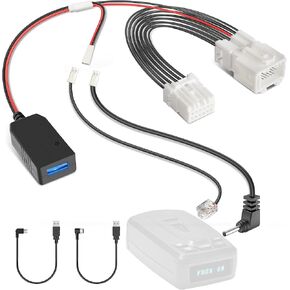Radar Detector Power Cord Adapter,(12Pin Type-B)Compatible with Honda Civic,Accord,Integra,Acura with Auto Dimming Rearview Mirror,RJ11 DC3.5 Radar Detectors Charger Cable, Clean Installation