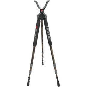 BOG Havoc Camo Tripod Shooting Rest with Lightweight Aluminum Construction, High Density Foam Grips, Twist-Style Lock Legs, and Universal Shooting Rest Head for Hunting, Shooting, and Outdoors
