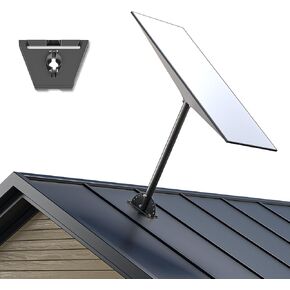 MCKRO Satellite TV Dish Mount for Starlink Gen 3 Roof Mount Kit [ Pipe Adapter / Wall Mount / Straight Tube / Installation Tool Kit] Stainless Steel Mount for V3 Starlink ,Grey