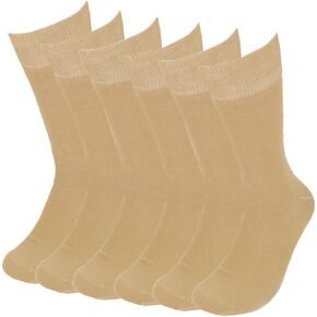 Feraricci 6 Pack Solid Color Casual Dress Socks for Men - Colorful & Comfortable Crew Socks