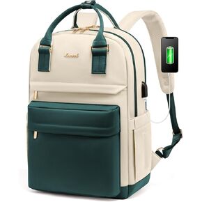LOVEVOOK Laptop Backpack for Women 15.6 Inch Laptop Bag with USB Port, Fashion Waterproof Backpacks Teacher Nurse Stylish Travel Bags Vintage Daypacks Bookbag for College School Work