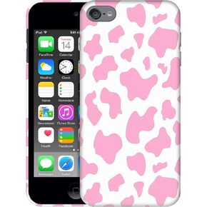 SM Cases iPod Touch 7 Case, iPod Touch 6 Case, iPod Touch 5 Case - Cow Skin Print Pink Design 3D Printed Phone Back Hard Plastic Cover Case for iPod Touch 7/6 / 5.