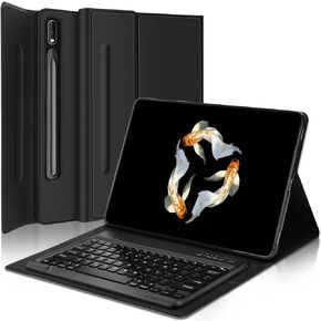 Galaxy Tab S10 Ultra/S9 Ultra/S8 Ultra Keyboard Case 14.6 inch, 7-Color Backlit, Smart Magnetic Detachable Wireless Bluetooth Keyboard, Slim Protective Folio Case with S Pen Holder, Auto Sleep/Wake