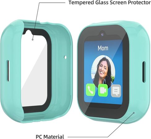 NewJourney 2 Pack Case Compatible with Sync UP Kids Watch 2, Hard PC Overall Protective Case with Tempered Glass Screen Protector (Black+Clear) in Saudi Arabia
