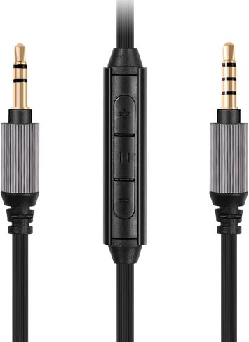 FAAEAL WH-1000XM5 Audio Cable Compatible with Sony WH-1000XM4/XM3 MDR-1AM2 Technica ATH-M50xBT ATH-ANC7B Headphones,in-line mic Control Extension Aux Cord 4.9ft w/mic in Saudi Arabia