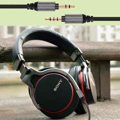 FAAEAL WH-1000XM5 Audio Cable Compatible with Sony WH-1000XM4/XM3 MDR-1AM2 Technica ATH-M50xBT ATH-ANC7B Headphones,in-line mic Control Extension Aux Cord 4.9ft w/mic in Saudi Arabia