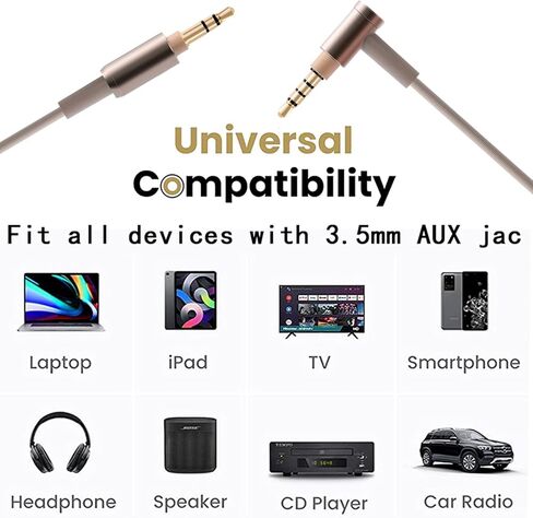 FAAEAL WH-1000XM5 Audio Cable Compatible with Sony WH-1000XM4/XM3 MDR-1AM2 Technica ATH-M50xBT ATH-ANC7B Headphones,in-line mic Control Extension Aux Cord 4.9ft w/mic in Kuwait