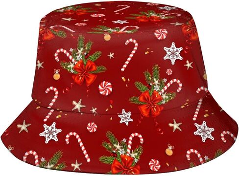 Snowflake Bucket Hat Funny Fisherman Hat Print Beach Hat Packable Outdoor Travel Hat in Kuwait