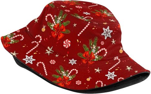 Snowflake Bucket Hat Funny Fisherman Hat Print Beach Hat Packable Outdoor Travel Hat in Kuwait