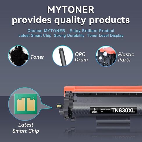 MYTONER Remanufactured TN830XL Toner for Brother Printer Replacement for Brother TN830 XL TN-830 Black Toner High Yield for DCP-L2640DW MFC-L2820DW XL HL-L2405W HL-L2400D HL-L2460DW HL-L2465DW, 2Pack in Saudi Arabia