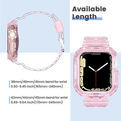 Tensea لساعة Apple Watch Band 38mm 40mm 41mm 42mm 44mm 45mm 46mm 49mm للنساء والرجال، حزام ناعم لطيف مع حافظة ممتصة للصدمات، ملحقات سوار معصم رائعة لسلسلة iWatch Ultra SE2 10 9 8 7 SE 6 5 4 3 2 1 in Kuwait