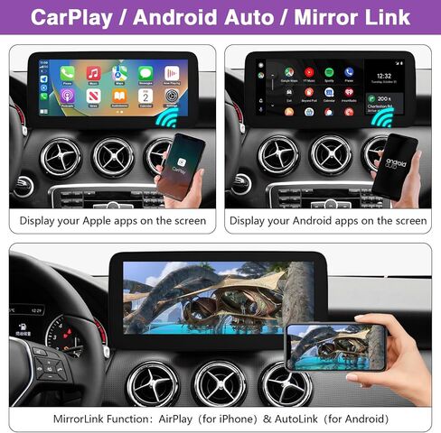 NINETOM 12.3 inch Touchscreen Wireless CarPlay Android Auto Multimedia Car Radio Receiver for Mercedes Benz GLA CLA A Class C117 X117 X156 with NTG4.5/4.7 System (2013-2015) in Saudi Arabia