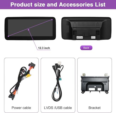 NINETOM 12.3 inch Touchscreen Wireless CarPlay Android Auto Multimedia Car Radio Receiver for Mercedes Benz GLA CLA A Class C117 X117 X156 with NTG4.5/4.7 System (2013-2015) in Saudi Arabia