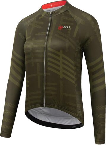 GCRFL Women's Cycling Jersey Long Sleeve Biking Shirt with 3 Rear Pockets Breathable Quick Dry Bicycle Jersey in Kuwait