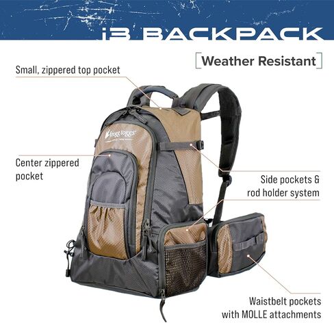 Frogg Toggs i3 Fishing Backpack, Tackle Storage, Includes 3-3600 Bait Trays in Saudi Arabia