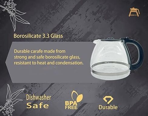 5 cup glass carafe pot ONLY Compatible with Amazon Basics 5-Cup Coffee Maker CM4008C-UL in Saudi Arabia