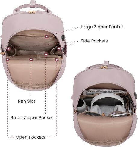 LOVEVOOK Laptop Backpack for Women 15.6 Inch Laptop Bag with USB Port, Fashion Waterproof Backpacks Teacher Nurse Stylish Travel Bags Vintage Daypacks Bookbag for College School Work in Kuwait