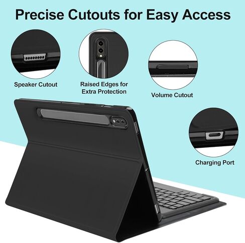 for Samsung Galaxy Tab S11 Ultra Keyboard Case 14.6 inch 2025, Magnetically Detachable Wireless Bluetooth Keyboard, Multi-Angle Stand, PU Leather Folio Cover with S Pen Holder for Galaxy Tab S11 Ultra in Saudi Arabia