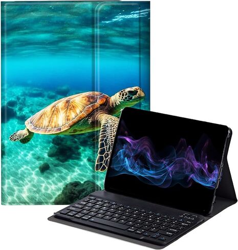 Gorgeous Mushrooms Keyboard Case for Kindle Fire HD 10 and Fire HD 10 Plus Tablet 11th Generation 2021 Release,Slim Stand Protective Cover with Detachable Wireless Bluetooth Keyboard in Saudi Arabia