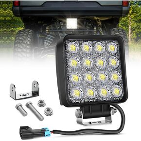 Nilight Ranger Backup Light 48W Flood Reverse Rear Lights LED Tractor Lights LED Pod Lights Plug N Play Kit Compatible with 2018-2024 Polaris Ranger 1000 XP/Ranger 1000 XP Crew, 2 Years Warranty
