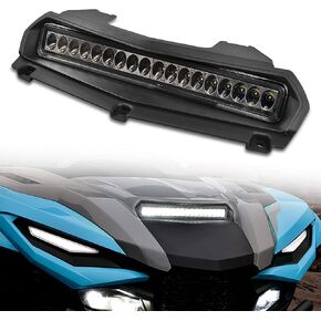 KATIMOTO LED Hood Scoop Light for Yamaha RMAX 1000, Front Auxiliary Light Hood Panel Light Daytime Running Light for Yamaha Wolverine RMAX2 1000 / RMAX4 1000 2021 2022 2023 2024 Accessories (1PCS)