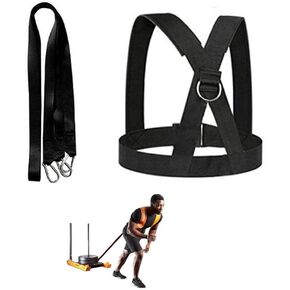 Sled Harness, Weight Speed Sled Workout Tire Pulling Harness Resistance and Assistance Trainer Physical Training Resistance Rope Football Training Equipment Harness for Men and Women …